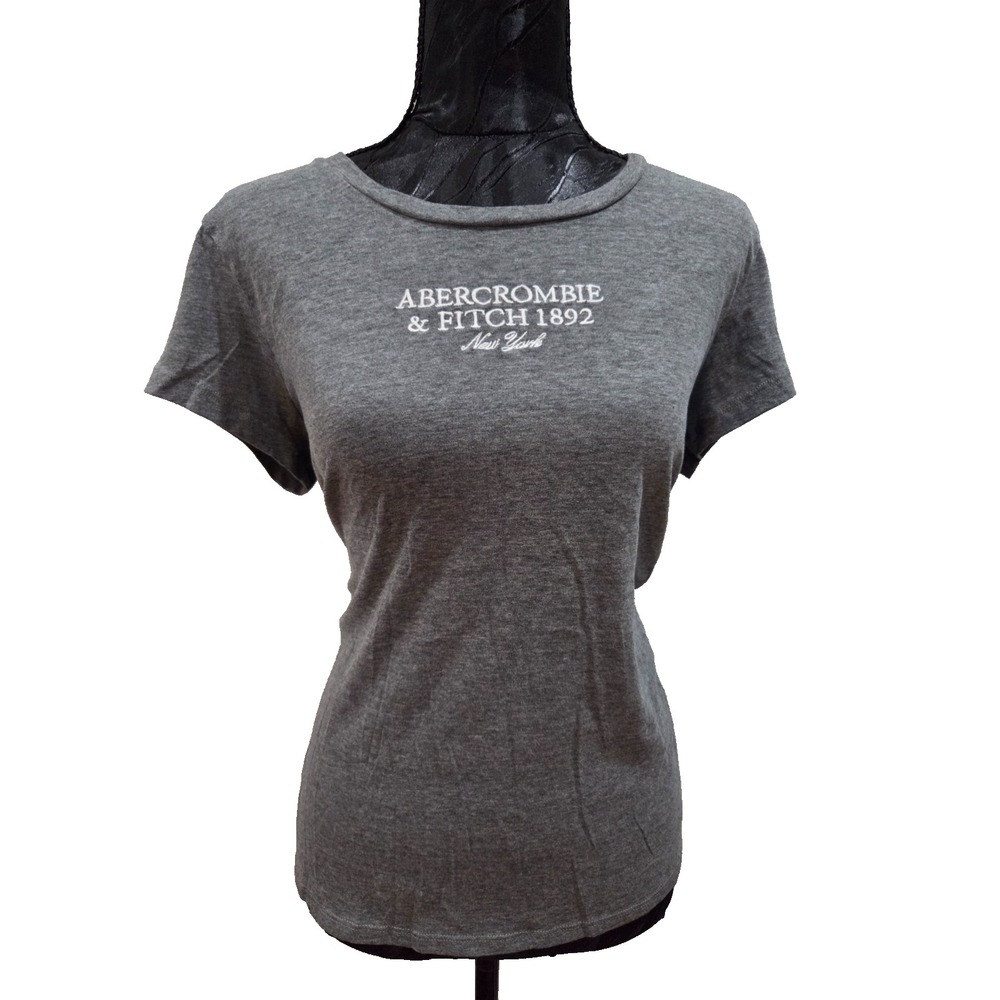 Abercrombie & Fitch T-Shirt Gray Short Sleeved Soft A&F Collection Women's M